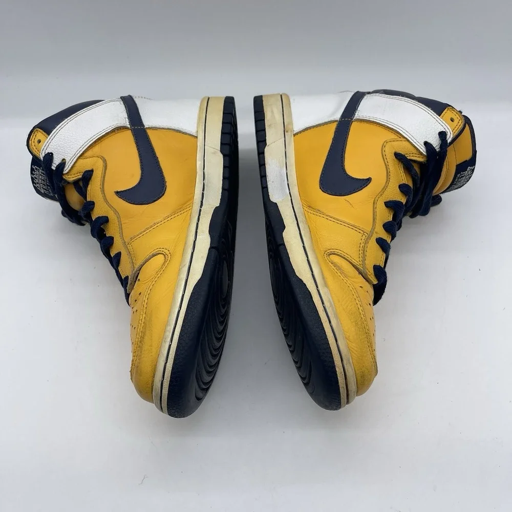 Nike Dunk High Gold Men's Size‎ 7.5 Sneakers 309432-741 Harlem Rens Black Fives